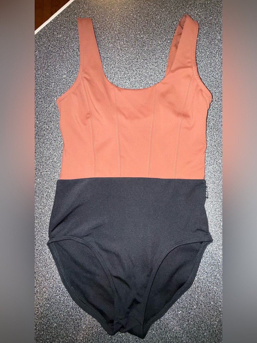 Tiger Friday Colorblock One-Piece Leotard - Brown &‎ Black Size Adult Small